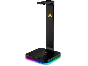 Suporte para Headset Gamer Corsair USB Surround 7.1, RGB, Preto ST100 