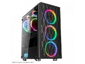 Gabinete Gamer Liketec Horus  - com Coolers RGB - Lateral esquerda em Vidro Temperado - USB 3.0